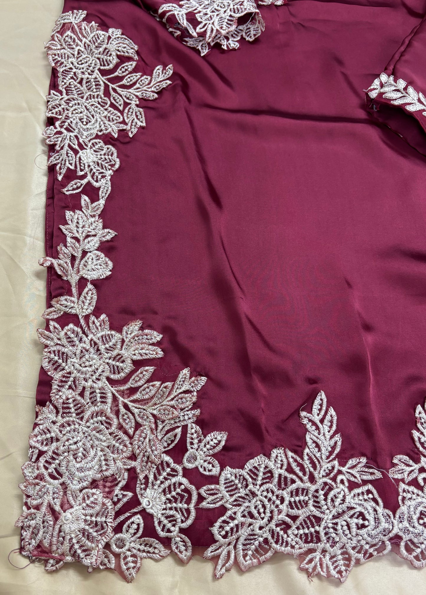 Crimson Aura — Embroidered Luxury 3-Piece Set