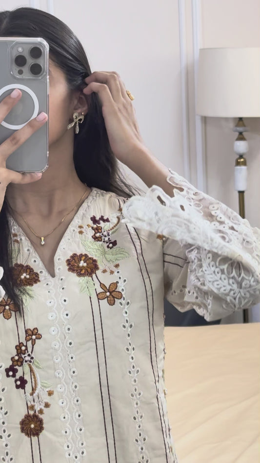 Ivory Whisper — Embroidered Luxury 3-Piece Set